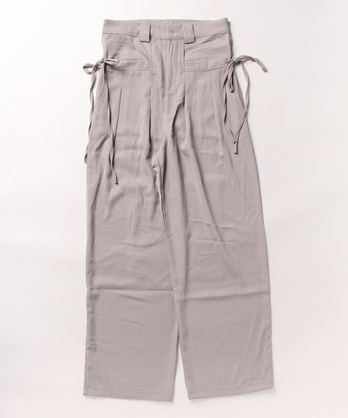 nemne store（ネンネストア）の「《Delfy》サイドリボンストレートスラックス（スラックス・レディース・ライトグレー/ブラック/スミクロ・SMALL/MEDIUM）」の8枚目の写真