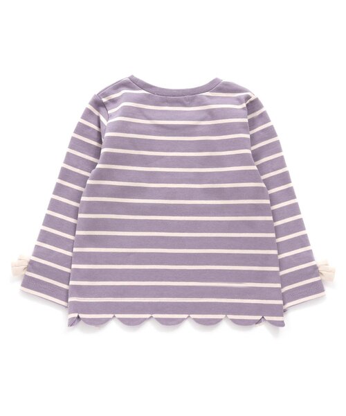Seraph(セラフ)の「スカラップTシャツ(Tシャツ/カットソー・キッズ・ベージュ/アイボリー/レンガ/ラベンダー・80/100/90/110/120/140/130/95)」の11枚目の写真