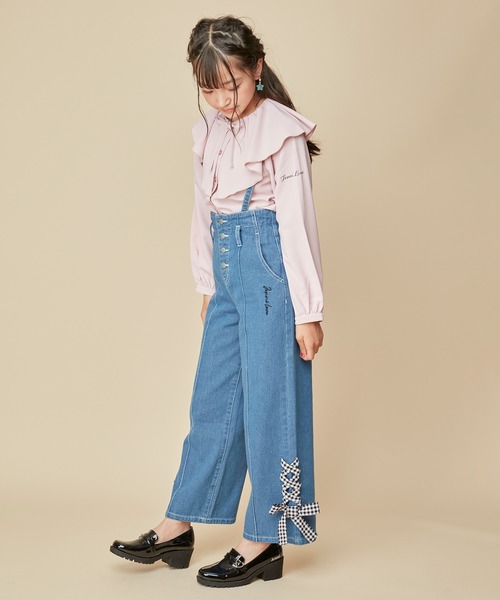 JENNI love（ジェニィラブ）の「ビッグドレープカラーブラウス（シャツ/ブラウス・キッズ・ピンク/ミント/オフホワイト・130cm/160cm/140cm/150cm）」の14枚目の写真