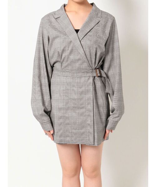 EVRIS（エヴリス）の「ロングスリーブシャツコンビネゾン（ワンピース・レディース・その他1/ブラック/ピンク・FREE）」の10枚目の写真