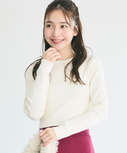 クロップド丈ニットトップス（ニット/セーター）｜coca（coca）（コカ