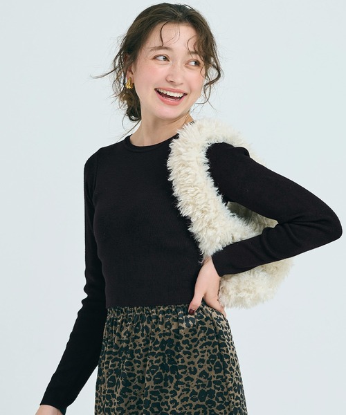 クロップド丈ニットトップス（ニット/セーター）｜coca（coca