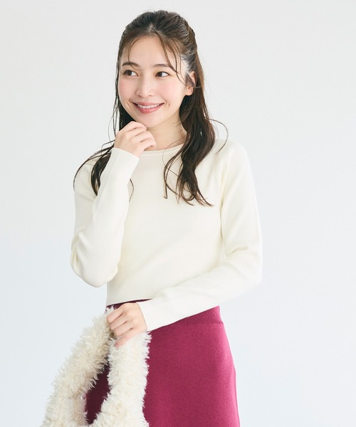 クロップド丈ニットトップス（ニット/セーター）｜coca（coca）（コカ