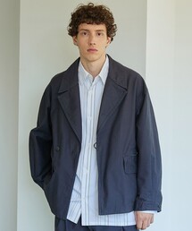 PUBLIC TOKYO | モールスキンビッグカラージャケット(セットアップ)