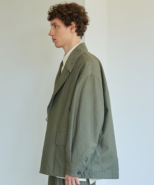 PUBLIC TOKYO（パブリックトウキョウ）の「〈セットアップ対応〉モールスキンビッグカラージャケット（セットアップ・メンズ・カーキ/その他17・2/1）」の21枚目の写真