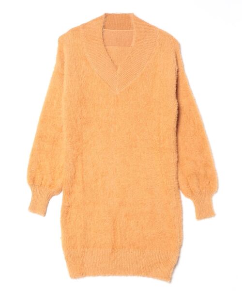 gossip!ロサンゼルス(ゴシップロサンゼルス)の「YUGA Vネック ルーズシルエットセーター(ニット/セーター・レディース・ホワイト/ブラック/ブラウン・FREE)」の3枚目の写真