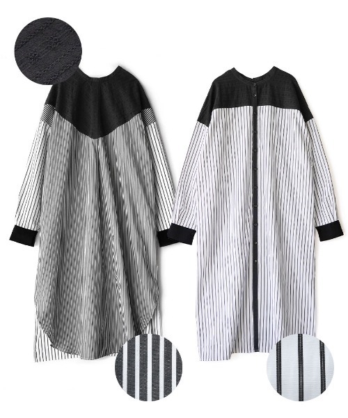 zootie(ズーティー)の「クレイジー ストライプワンピース(シャツワンピース・レディース・ブラック系その他/ブルー系その他・フリー)」の21枚目の写真