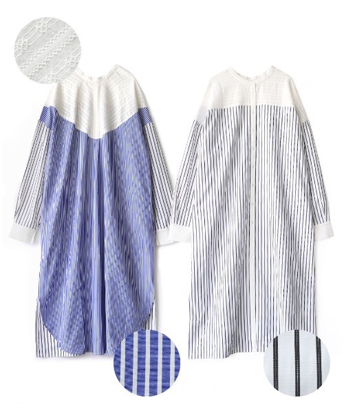 zootie(ズーティー)の「クレイジー ストライプワンピース(シャツワンピース・レディース・ブラック系その他/ブルー系その他・フリー)」の22枚目の写真