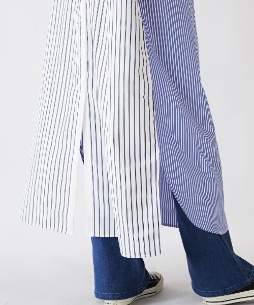 zootie(ズーティー)の「クレイジー ストライプワンピース(シャツワンピース・レディース・ブラック系その他/ブルー系その他・フリー)」の15枚目の写真