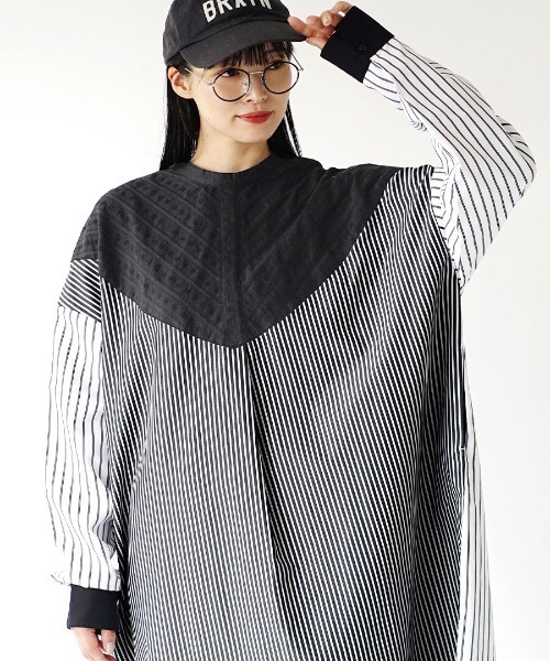 zootie(ズーティー)の「クレイジー ストライプワンピース(シャツワンピース・レディース・ブラック系その他/ブルー系その他・フリー)」の13枚目の写真