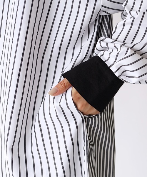 zootie(ズーティー)の「クレイジー ストライプワンピース(シャツワンピース・レディース・ブラック系その他/ブルー系その他・フリー)」の14枚目の写真