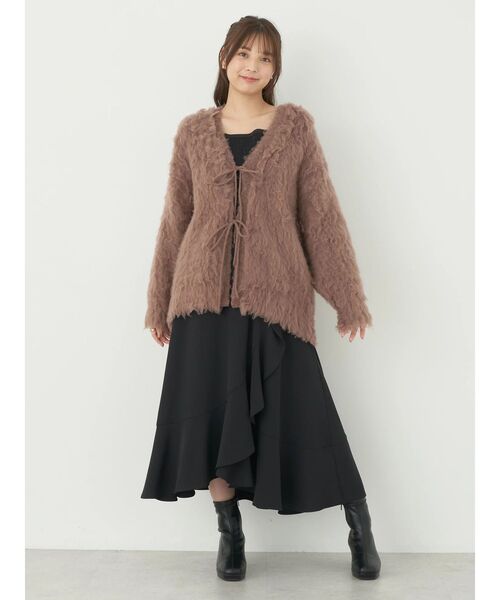 earth music&ecology（アースミュージックアンドエコロジー）の「ラッフルフリルイレヘムスカート（スカート・レディース・ブラック/ベージュ/ブラウン・FREE）」の12枚目の写真