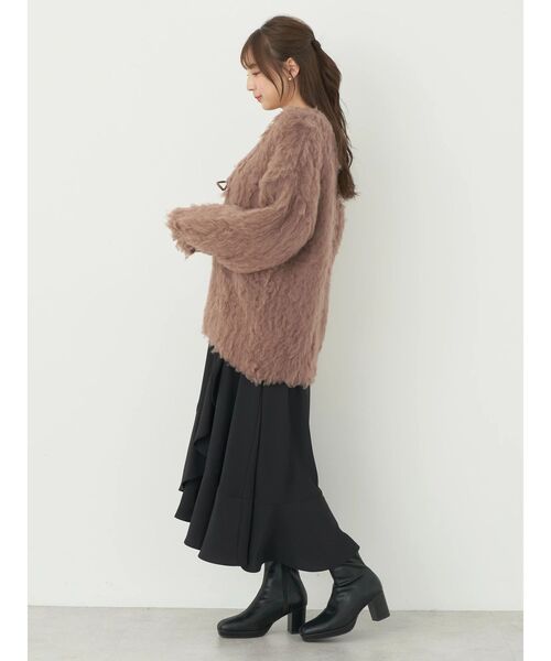 earth music&ecology（アースミュージックアンドエコロジー）の「ラッフルフリルイレヘムスカート（スカート・レディース・ブラック/ベージュ/ブラウン・FREE）」の13枚目の写真