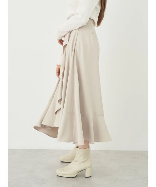 earth music&ecology（アースミュージックアンドエコロジー）の「ラッフルフリルイレヘムスカート（スカート・レディース・ブラック/ベージュ/ブラウン・FREE）」の19枚目の写真