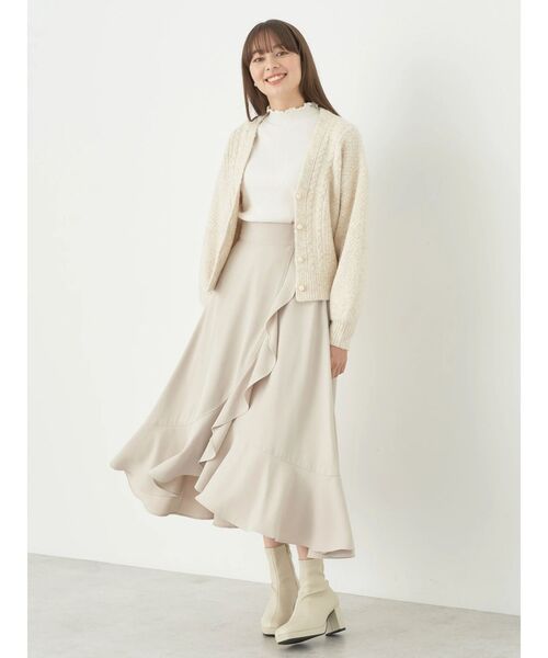 earth music&ecology（アースミュージックアンドエコロジー）の「ラッフルフリルイレヘムスカート（スカート・レディース・ブラック/ベージュ/ブラウン・FREE）」の21枚目の写真