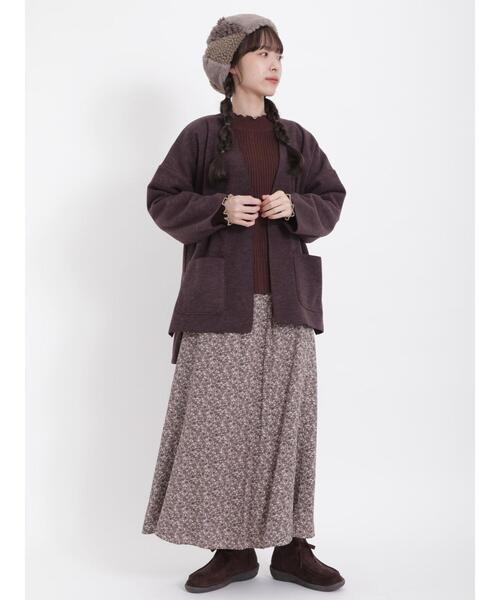 Samansa Mos2（サマンサ モスモス）の「配色メロー畦編みハイネックニット（ニット/セーター・レディース・グリーン/ダークブラウン/イエロー/ブラック/レッド/キナリ・F）」の17枚目の写真