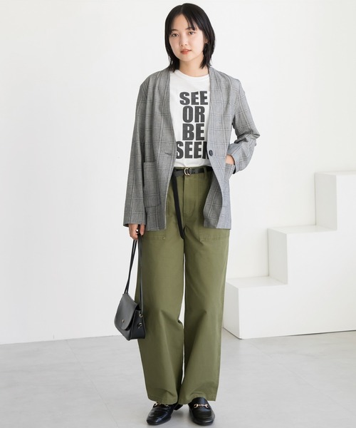 LAVEANGE（ラビアンジェ）の「グレンチェックジャケット/セットアップ