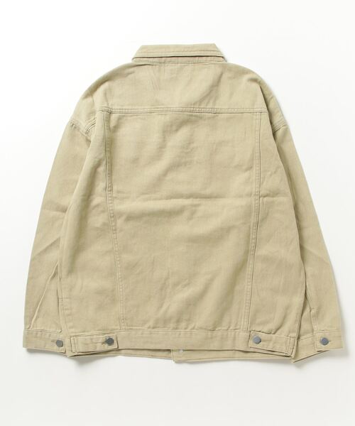 SETUP7（セットアップセブン）の「【SETUP7】ビッグシルエットコットンシャツジャケット KNF037（カバーオール・メンズ・ダークグレー/ベージュ/ブラック・M/L）」の4枚目の写真