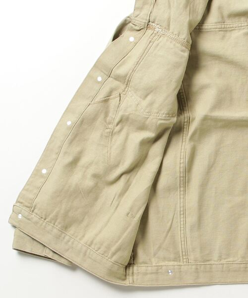 SETUP7（セットアップセブン）の「【SETUP7】ビッグシルエットコットンシャツジャケット KNF037（カバーオール・メンズ・ダークグレー/ベージュ/ブラック・M/L）」の5枚目の写真