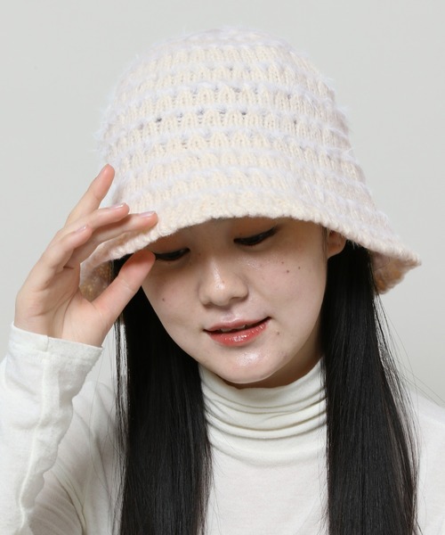 3.3 Field Trip （3.3フィールドトリップ）の「【UNISEX】3.3 Field Trip／ボーダーバケハ 2995793（ハット・レディース・ブラック/アイボリー/ベージュ・FREE）」の3枚目の写真