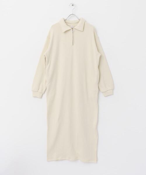 URBAN RESEARCH DOORS（アーバンリサーチドアーズ）の「『別注』Sports Wear×DOORS　ハーフジップ長袖ワンピース（ワンピース・レディース・グレー/イエロー/アイボリー・FREE）」の10枚目の写真