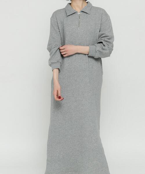 URBAN RESEARCH DOORS（アーバンリサーチドアーズ）の「『別注』Sports Wear×DOORS　ハーフジップ長袖ワンピース（ワンピース・レディース・グレー/イエロー/アイボリー・FREE）」の15枚目の写真