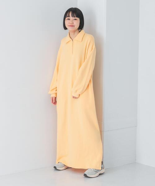 URBAN RESEARCH DOORS（アーバンリサーチドアーズ）の「『別注』Sports Wear×DOORS　ハーフジップ長袖ワンピース（ワンピース・レディース・グレー/イエロー/アイボリー・FREE）」の18枚目の写真