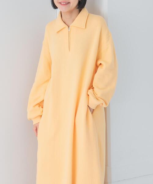 URBAN RESEARCH DOORS（アーバンリサーチドアーズ）の「『別注』Sports Wear×DOORS　ハーフジップ長袖ワンピース（ワンピース・レディース・グレー/イエロー/アイボリー・FREE）」の20枚目の写真
