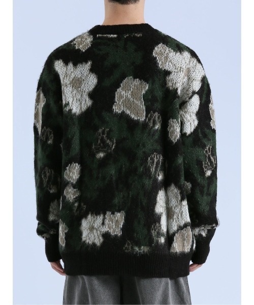 semantic design（セマンティックデザイン）の「セマンティックデザイン モヘアタッチ フラワー Vネック ニットカーディガン（カーディガン/ボレロ・メンズ・ブラック/ライトグレー・LARGE/MEDIUM）」の17枚目の写真