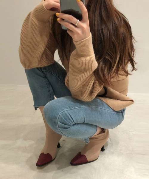 Miniministore(ミニミニストア)の「リブニット カーディガン レディース(ニット/セーター・レディース・アイボリー/ベージュ/ライトグレー/ブラック・フリー)」の16枚目の写真