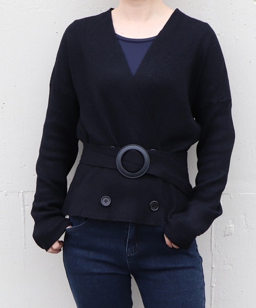 Miniministore(ミニミニストア)の「リブニット カーディガン レディース(ニット/セーター・レディース・アイボリー/ベージュ/ライトグレー/ブラック・フリー)」の18枚目の写真