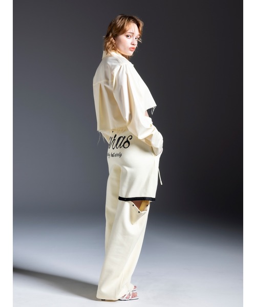 DURAS（デュラス）の「Cropped shirt（シャツ/ブラウス・レディース・レモンイエロー/ライトグレー/カーキ・FREE）」の11枚目の写真