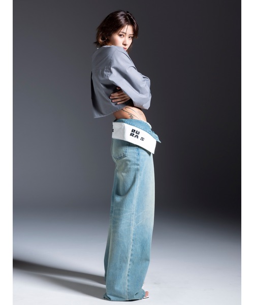 DURAS（デュラス）の「Cropped shirt（シャツ/ブラウス・レディース・レモンイエロー/ライトグレー/カーキ・FREE）」の13枚目の写真