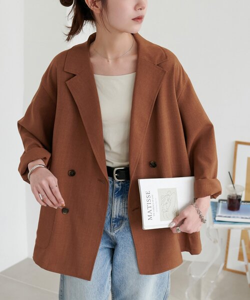 DISCOAT（ディスコート）の「【ユニセックス】テックリネンビッグシャツジャケット《WEB限定カラーあり》（シャツ/ブラウス・レディース・チャコールグレー/ベージュ/ブラック/グレー/ライトベージュ/グレイッシュベージュ/ブラウン・FREE/PS）」の5枚目の写真