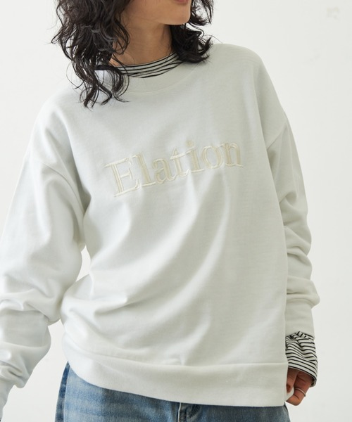 Aunt Marie's(アントマリーズ)の「刺繍ロゴオーバールーズスウェット(スウェット・レディース・ピンク/ホワイト/ライトブルー・FREE)」の7枚目の写真