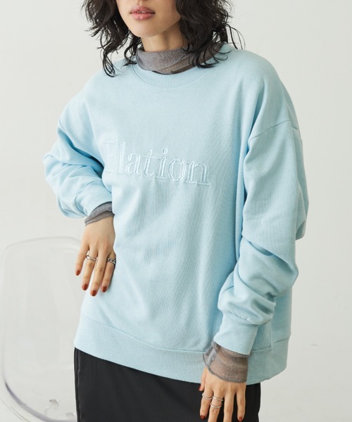 Aunt Marie's(アントマリーズ)の「刺繍ロゴオーバールーズスウェット(スウェット・レディース・ピンク/ホワイト/ライトブルー・FREE)」の13枚目の写真