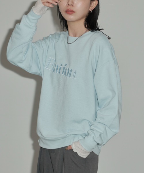 Aunt Marie's(アントマリーズ)の「刺繍ロゴオーバールーズスウェット(スウェット・レディース・ピンク/ホワイト/ライトブルー・FREE)」の22枚目の写真