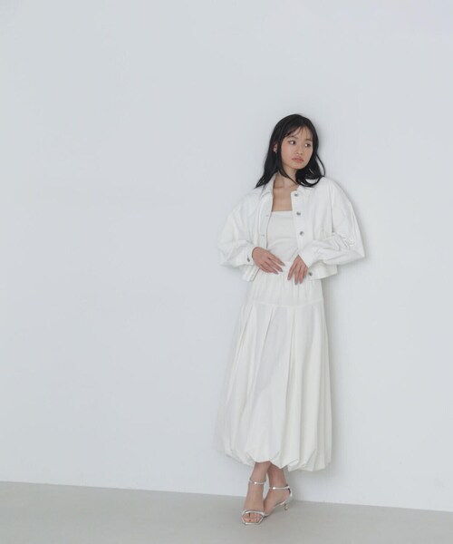 NATURAL BEAUTY BASIC（ナチュラルビューティーベーシック）の「◇クロップドデニムジャケット（デニムジャケット・レディース・ブルー/オフホワイト・SMALL/MEDIUM）」の20枚目の写真