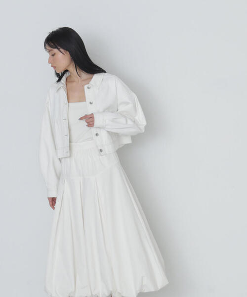 NATURAL BEAUTY BASIC（ナチュラルビューティーベーシック）の「◇クロップドデニムジャケット（デニムジャケット・レディース・ブルー/オフホワイト・SMALL/MEDIUM）」の22枚目の写真