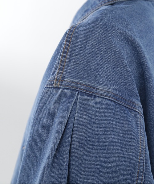 NATURAL BEAUTY BASIC（ナチュラルビューティーベーシック）の「◇クロップドデニムジャケット（デニムジャケット・レディース・ブルー/オフホワイト・SMALL/MEDIUM）」の16枚目の写真