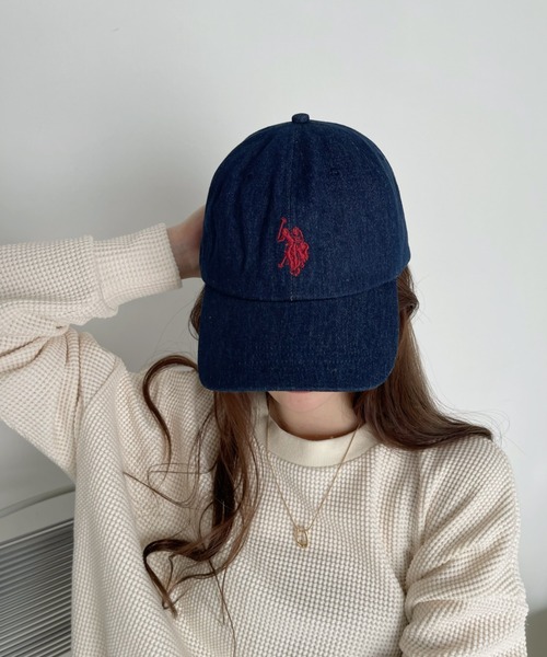 U.S. POLO ASSN.(ユーエスポロアッスン)の「U.S. POLO ASSN.ワンポイントロゴキャップ(キャップ・レディース・ベージュ/ブラック/ネイビー/インディゴブルー/ブラウン/ダークブルー・FREE)」の6枚目の写真