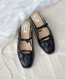 ギャザーリボンミュール