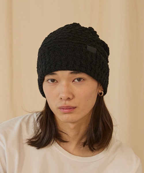 arth（アース）の「arth Hemp Wave Knit Watch / アース（ニットキャップ/ビーニー・メンズ・グレー/ブラック・57~59cm）」の3枚目の写真