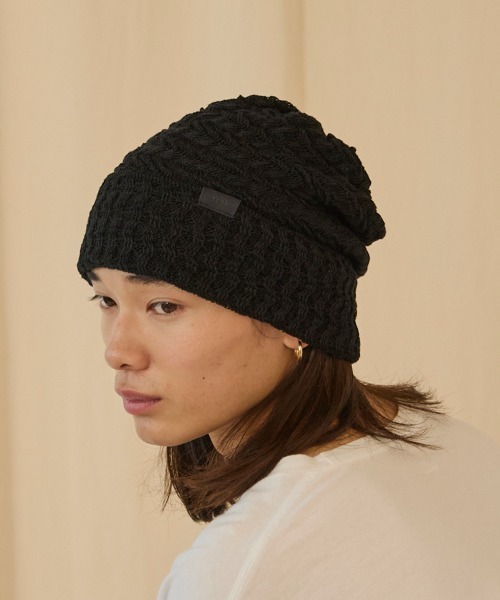arth（アース）の「arth Hemp Wave Knit Watch / アース（ニットキャップ/ビーニー・メンズ・グレー/ブラック・57~59cm）」の5枚目の写真