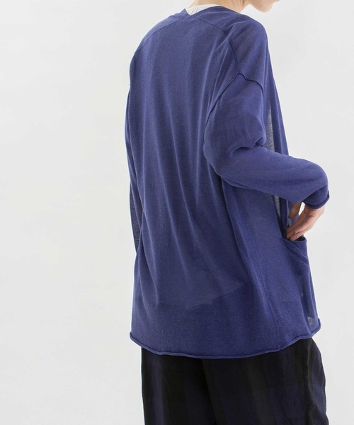 nop de nod（ノップドゥノッド）の「リネン混ケープカーディガン（カーディガン/ボレロ・レディース・キナリ/イエロー/ネイビー/ダークグレー/ブラック・3）」の9枚目の写真