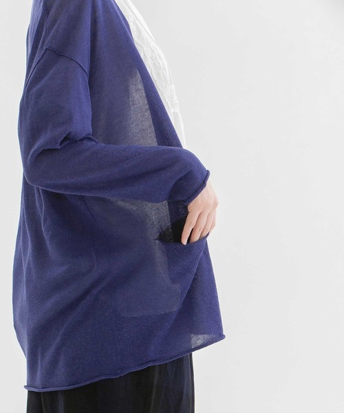 nop de nod（ノップドゥノッド）の「リネン混ケープカーディガン（カーディガン/ボレロ・レディース・キナリ/イエロー/ネイビー/ダークグレー/ブラック・3）」の10枚目の写真