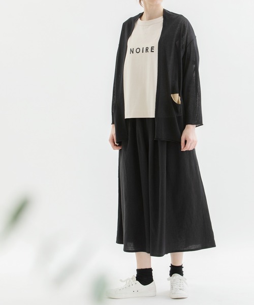 nop de nod（ノップドゥノッド）の「リネン混ケープカーディガン（カーディガン/ボレロ・レディース・キナリ/イエロー/ネイビー/ダークグレー/ブラック・3）」の12枚目の写真