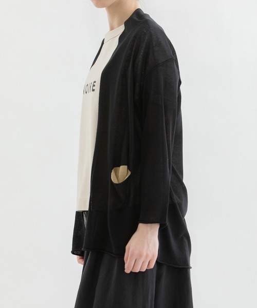 nop de nod（ノップドゥノッド）の「リネン混ケープカーディガン（カーディガン/ボレロ・レディース・キナリ/イエロー/ネイビー/ダークグレー/ブラック・3）」の14枚目の写真