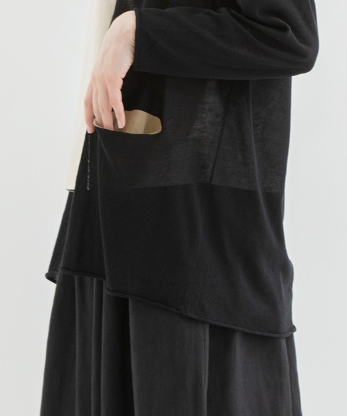 nop de nod（ノップドゥノッド）の「リネン混ケープカーディガン（カーディガン/ボレロ・レディース・キナリ/イエロー/ネイビー/ダークグレー/ブラック・3）」の17枚目の写真