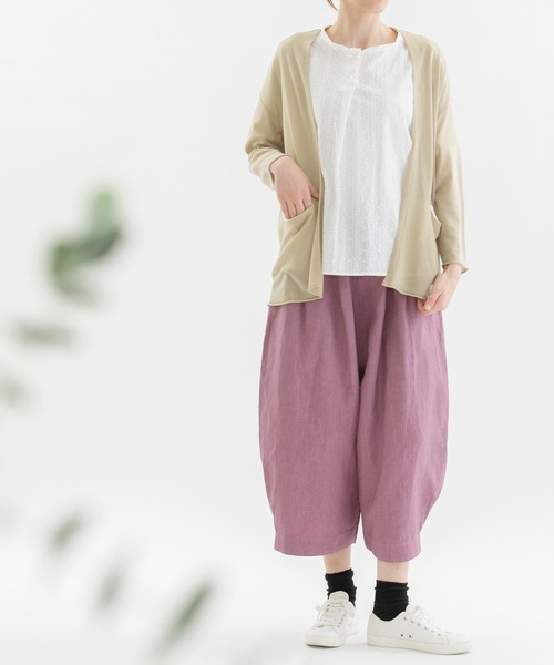 nop de nod（ノップドゥノッド）の「リネン混ケープカーディガン（カーディガン/ボレロ・レディース・キナリ/イエロー/ネイビー/ダークグレー/ブラック・3）」の18枚目の写真